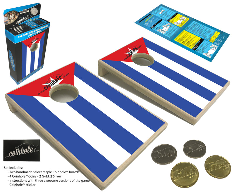 Cuba Flag Coinhole® Tabletop Game Set