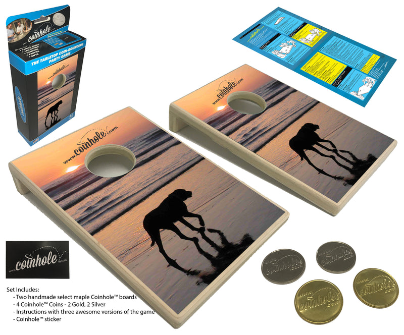 Dog on Beach Coinhole® Game Set