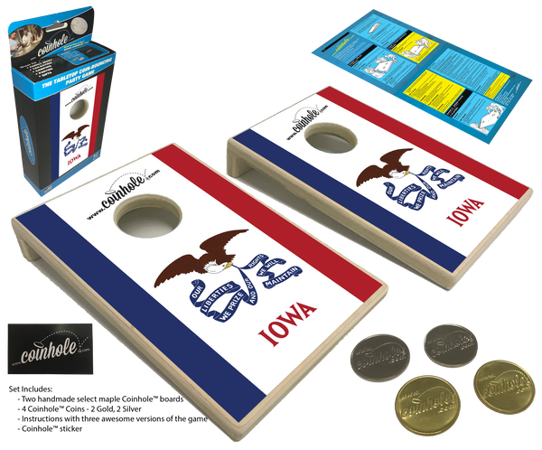 Iowa State Flag Coinhole® Game Set