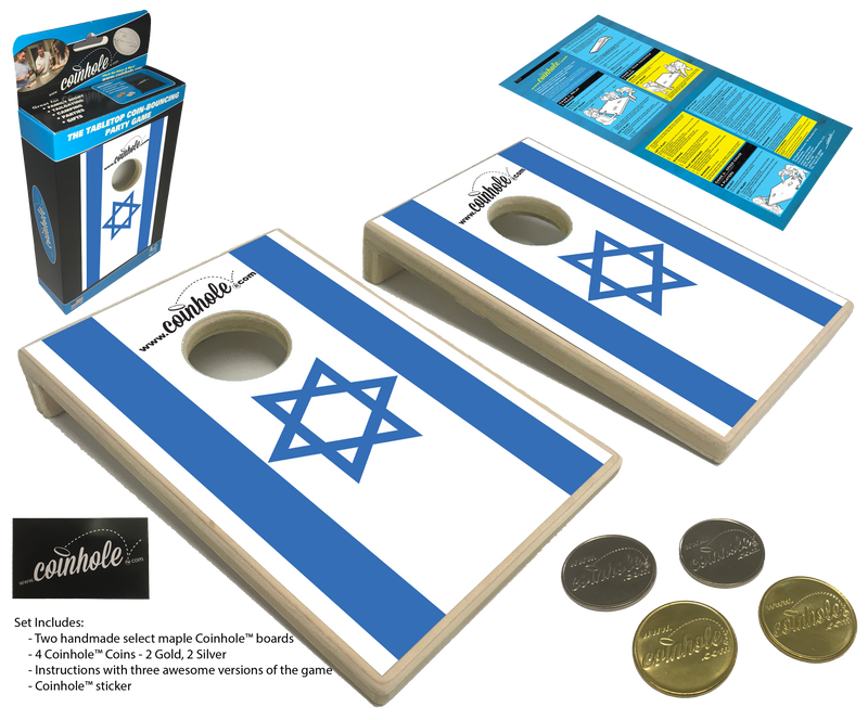 Israel Flag Coinhole® Game Set