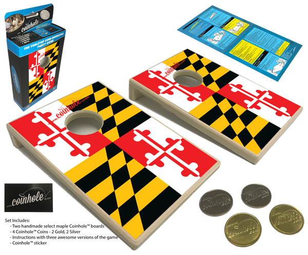 Maryland State Flag Coinhole® Game Set - ★★★★★