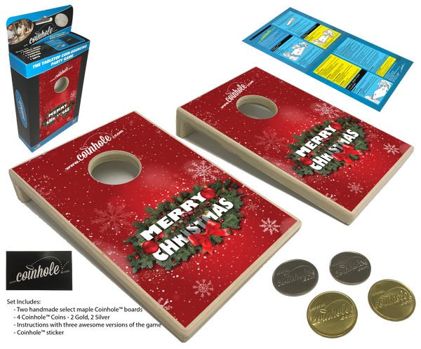 Merry Christmas Coinhole® Tabletop Game Set