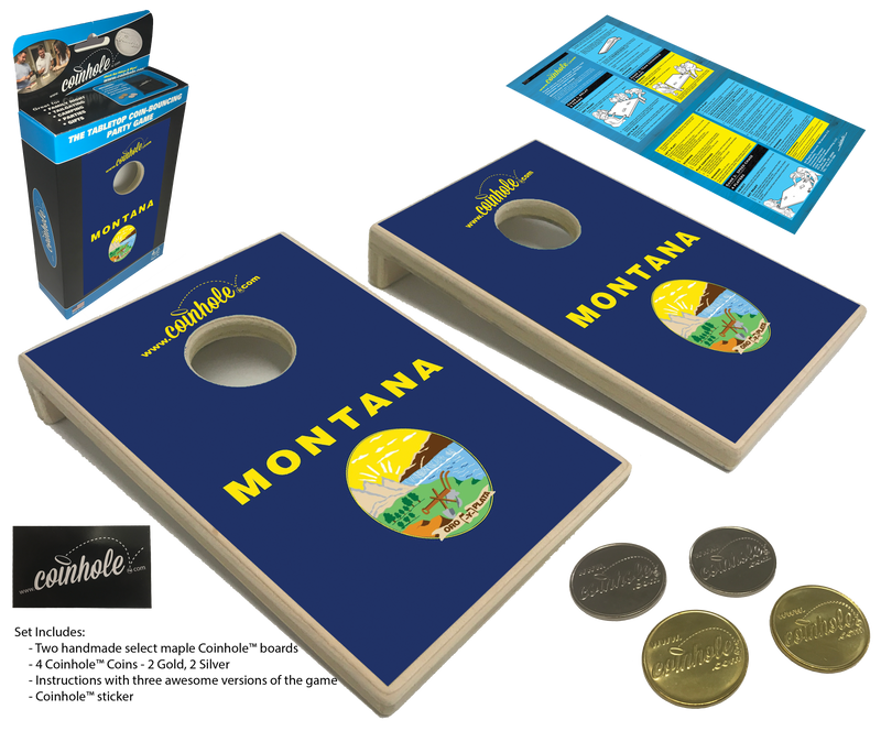 Montana State Flag Coinhole® Game Set