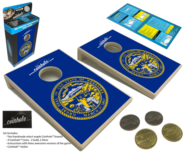 Nebraska State Flag Coinhole® Game Set