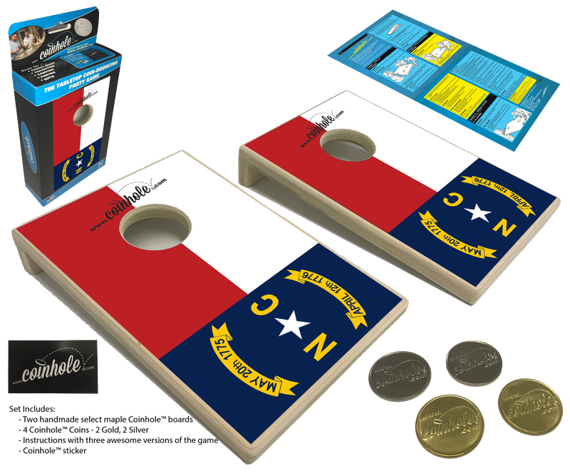 North Carolina State Flag Coinhole® Game Set