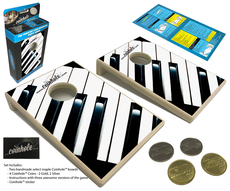 Piano Coinhole® Tabletop Game Set