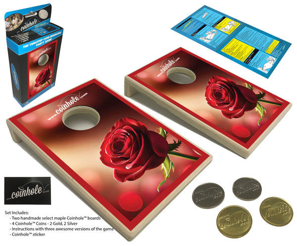 Single Rose Coinhole® Tabletop Game Set