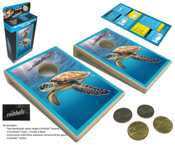 Sea Turtle Coinhole® Tabletop Game Set