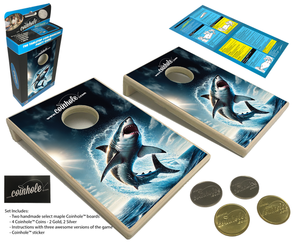 Shark Bite Coinhole® Tabletop Game Set