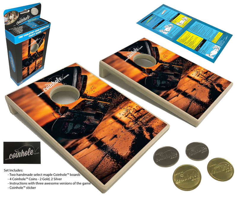 Skate Board Coinhole® Tabletop Game Set