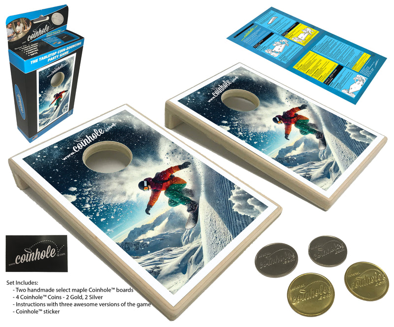 Snowboard Coinhole® Tabletop Game Set