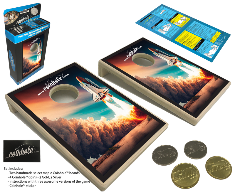 Spaceship Coinhole® Tabletop Game Set