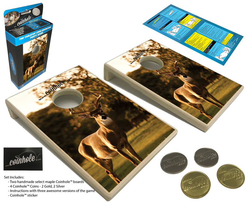 White Tail Deer Coinhole® Tabletop Game Set