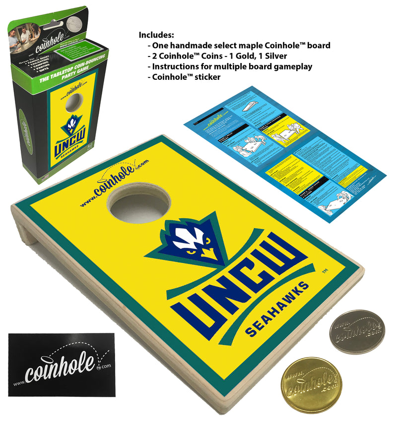 University of North Carolina Wilmington Yellow Coinhole® Single Board