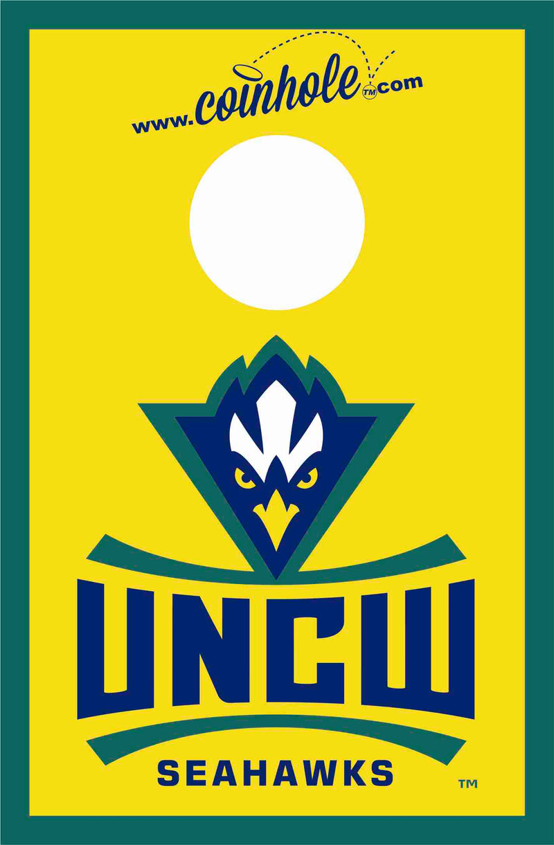 University of North Carolina Wilmington Yellow Coinhole® Single Board