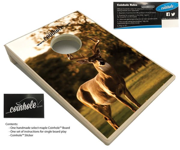 White Tail Deer Coinhole® Single Board