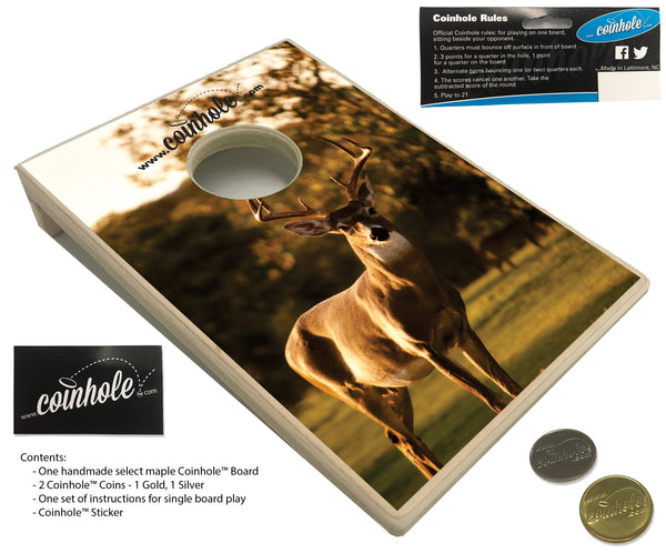 White Tail Deer Coinhole Board