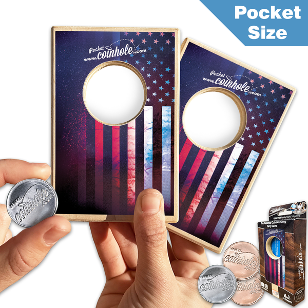 Textured American Flag POCKET Coinhole®