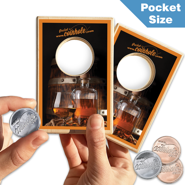 Bourbon/Whiskey Drinker POCKET Coinhole®