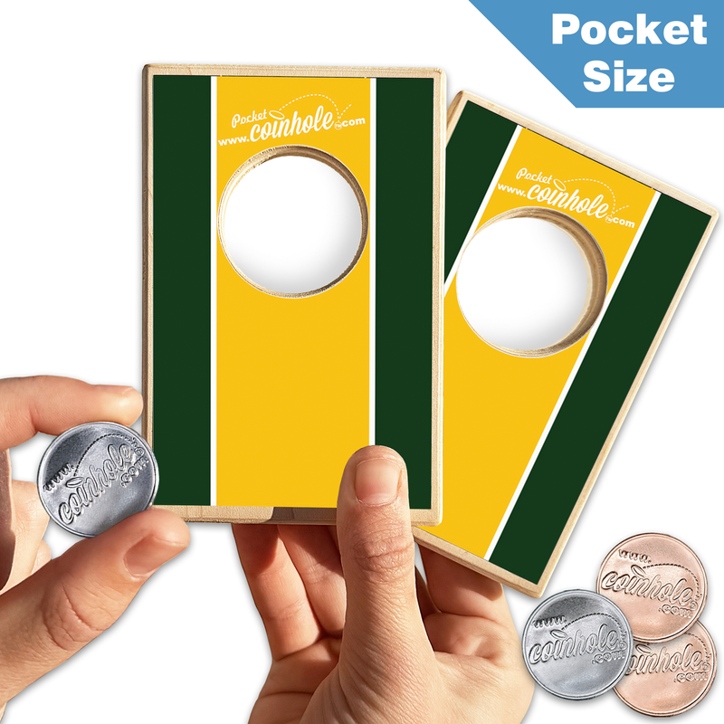 Green and Yellow POCKET Coinhole®