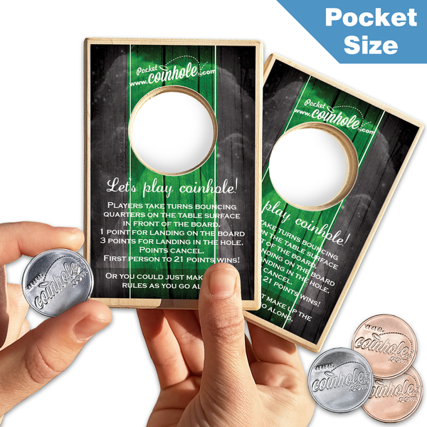 Green and Black Official POCKET Coinhole®