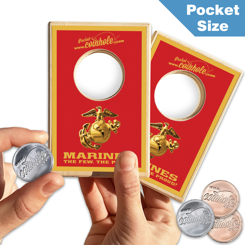 Marines Red and Gold POCKET Coinhole®