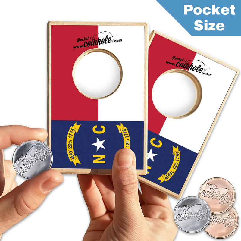 North Carolina State Flag POCKET Coinhole®