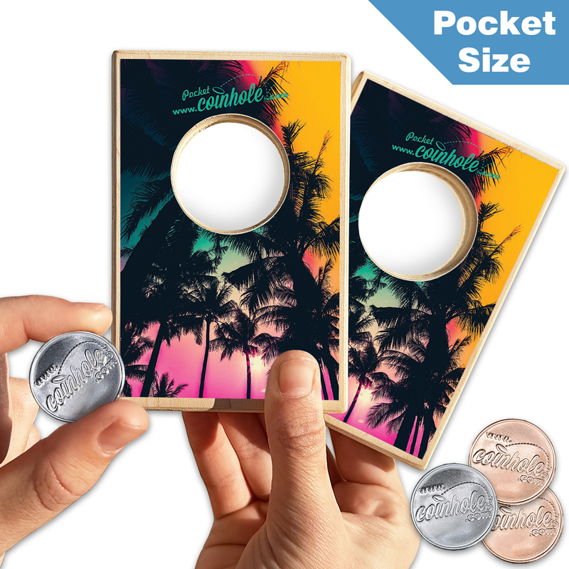 Rainbow Palm Tree POCKET Coinhole®