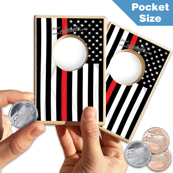 Thin Red Line Fireman POCKET Coinhole®
