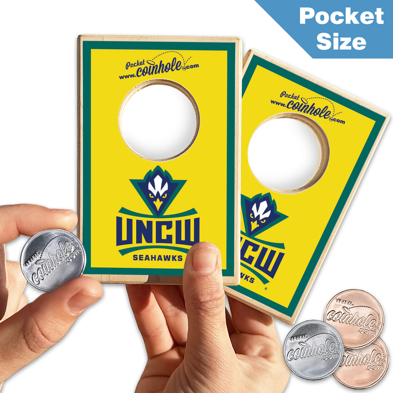 University of North Carolina Wilmington Yellow POCKET Coinhole®