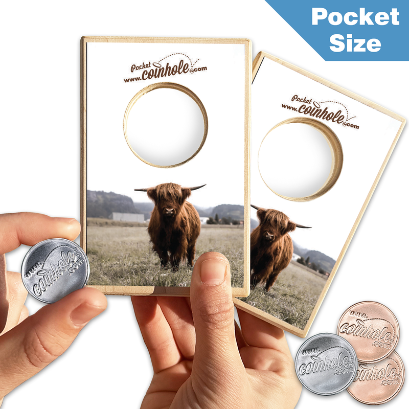 Highland Cow POCKET Coinhole®